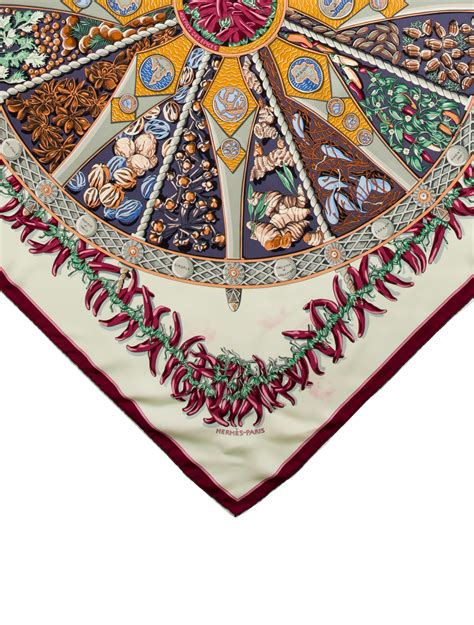 Hermès Aux Pays des Epices Silk Scarf 